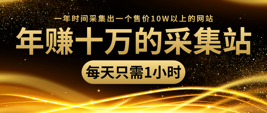 年赚十万的采集站，每天却只需要1小时，一年时间采集出一个售价10W以上的网站-赚钱驿站
