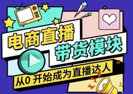 大鹏·电商直播带货课，系统学习直播带货各环节技巧和套路-赚钱驿站