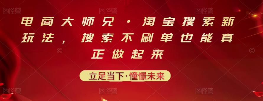 电商大师兄·淘宝搜索新玩法，搜索不刷单也能真正做起来-赚钱驿站