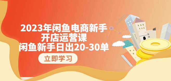 2023年闲鱼电商新手开店运营课：闲鱼新手日出20-30单（18节-实战干货）-赚钱驿站