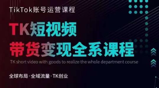 Tiktok运营线上训练营，引流爆单，急速涨粉，Tiktok短视频玩法大揭秘-赚钱驿站