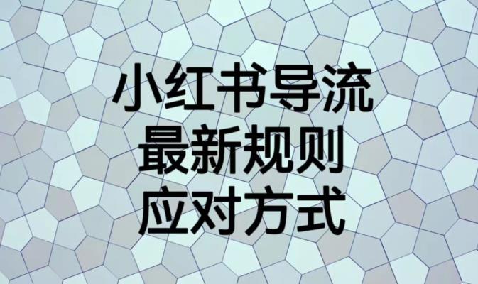 小红书导流最新规则应对方式【揭秘】-赚钱驿站
