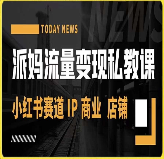 派妈流量变现私教课，小红书赛道IP  商业  店铺 -赚钱驿站