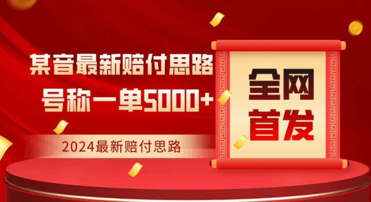 全网首发，2024最新抖音赔付项目，号称一单5000+保姆级拆解【仅揭秘】-赚钱驿站