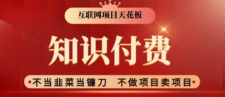 2024互联网项目天花板，新手小白也可以通过知识付费月入10W，实现财富自由【揭秘】-赚钱驿站