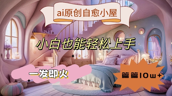 ai原创治愈小屋，小白也能轻松上手，一发即火，篇篇10w+【揭秘】-赚钱驿站