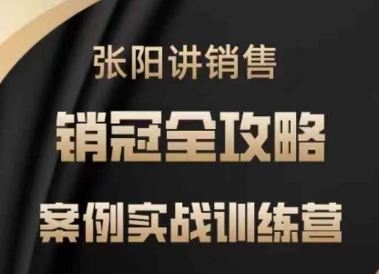 张阳讲销售实战训练营，​案例实战训练，销冠全攻略-赚钱驿站