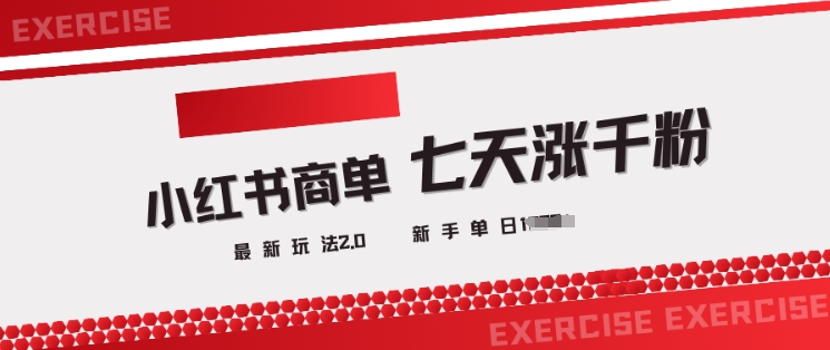小红书商单2.0最新玩法，3天涨千粉单日变现多张-赚钱驿站