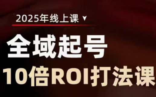 2025全域起号10倍ROI打法课，助你提升直播间的投资回报率-赚钱驿站