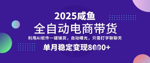 全网首发【闲鱼全自动电商带货】三年磨一剑，一朝露锋芒，单月稳定变现8k+【揭秘】-赚钱驿站