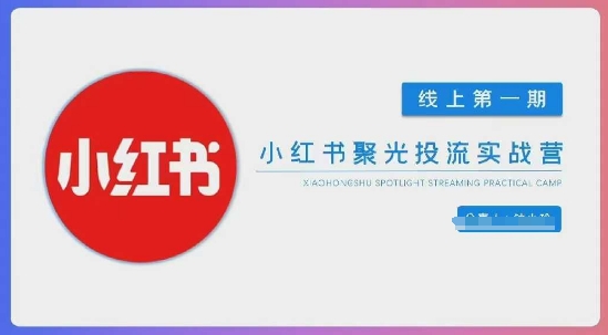 小红书聚光陪跑第一期，教你从0到1玩转小红书聚光投流，搭建小红书付费投流团队，更快的见到效果-赚钱驿站