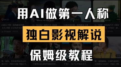 用AI做第一人称独白影视解说，手把手教学，保姆级教程-赚钱驿站