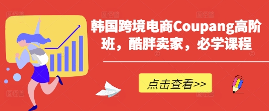 韩国跨境电商Coupang高阶班，酷胖卖家，必学课程-赚钱驿站