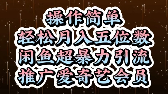 闲鱼超暴力引流推广爱奇艺会员，操作简单，轻松月入5位数-赚钱驿站