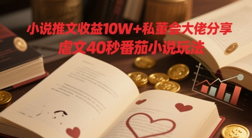 小说推文收益10W+私董会大佬分享，虐文40秒番茄小说玩法-赚钱驿站