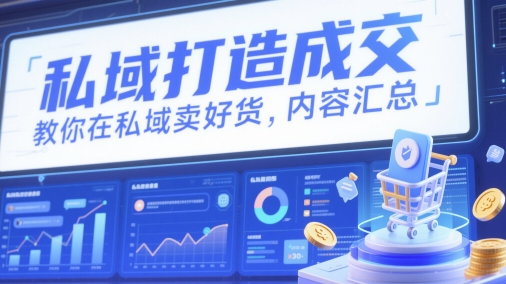 私域打造成交，教你在私域卖好货，内容汇总-赚钱驿站