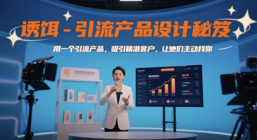 诱饵-引流产品设计秘笈，用一个引流产品，吸引精准客户，让他们主动找你-赚钱驿站