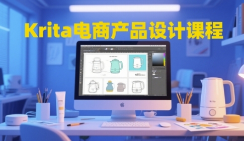 Krita电商产品设计课程，掌握从工具使用到创意落地的全链路设计能力-赚钱驿站