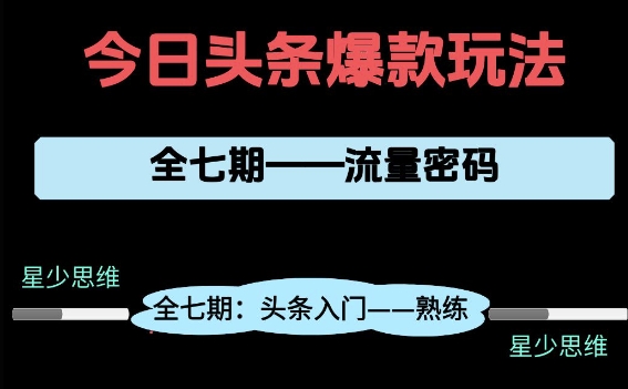 头条系列全七期项目拆解，全是干货，新手从0-1必经过程，99的人会踩的坑-赚钱驿站