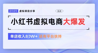 小红书虚拟电商项目，平台大力免费流量扶持，低门槛1拖3玩法-赚钱驿站