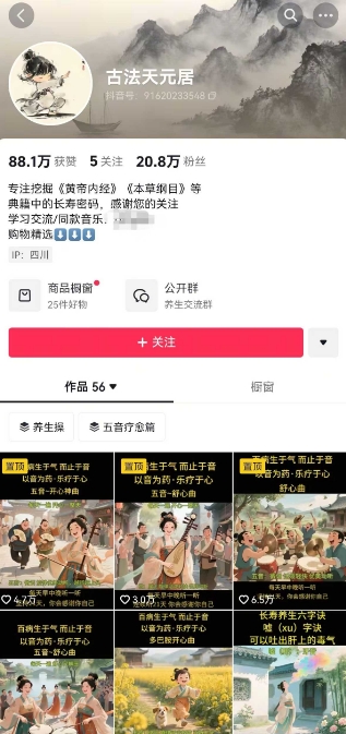 古法五音养生教程，五音疗愈的视频的制作方法，2-4小时就能学会，作者10天涨粉10W-赚钱驿站