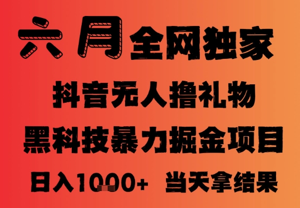 25年6月抖音无人直播最新暴力撸音浪掘金，小白可做，可批量矩阵放大，长期稳定日入1k+【揭秘】-赚钱驿站