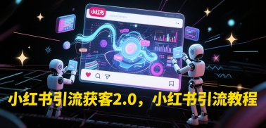 小红书引流获客2.0，小红书引流教程-赚钱驿站