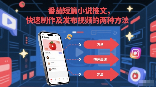 番茄短篇小说推文，快速制作及发布视频的两种方法-赚钱驿站