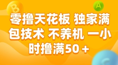 零撸天花板，独家满包技术 不养机 一小时撸满50+【揭秘】-赚钱驿站
