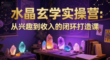水晶玄学实操营：从兴趣到收入的闭环打造课-赚钱驿站