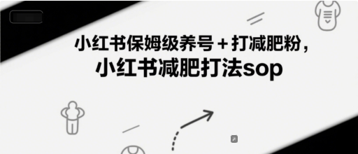 小红书保姆级养号+打减肥粉，小红书减肥打法sop-赚钱驿站