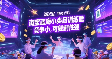 淘宝蓝海小类目训练营， 竞争小，可复制性强-赚钱驿站