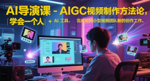 AI导演课-AIGC视频制作方法论，学会一个人+AI工具，完成如同小型视频团队般的创作工作，实现导演梦-赚钱驿站