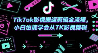 TikTok影视搬运剪辑全流程，小白也能学会从TK影视剪辑-赚钱驿站