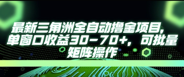最新AI全自动游戏撸金项目，单窗口收益30-70+，可批量操作【揭秘】-赚钱驿站