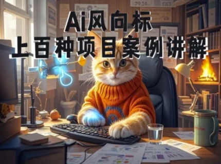 Ai风向标-附100种项目案例玩法-0基础小白到大神ai视频商业应用教学-赚钱驿站