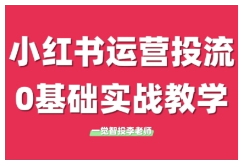 小红书运营投流，小红书广告投放从0到1的实战课，学完即可开始投放（更新）-赚钱驿站