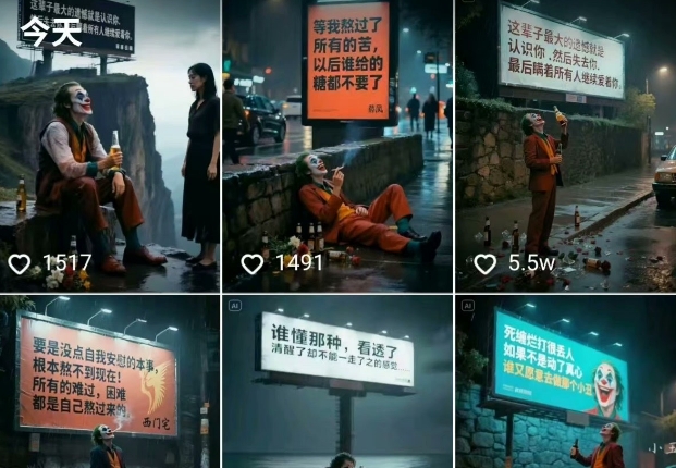 一条视频竟然15W赞！用AI制作小丑自嘲扎心文案视频，当下非常火爆的短视频流量神器-赚钱驿站
