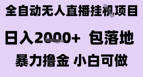 最新全自动抖音无人直播挂G项目，日入2k+ 包落地暴力撸金，小白可做【揭秘】-赚钱驿站