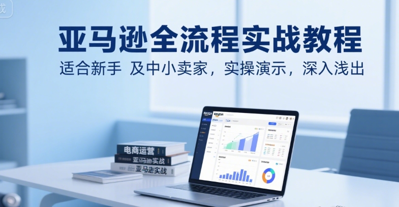 亚马逊全流程实战教程，适合新手及中小卖家，实操演示，深入浅出-赚钱驿站