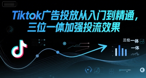 Tiktok广告投放从入门到精通，三位一体加强投流效果-赚钱驿站