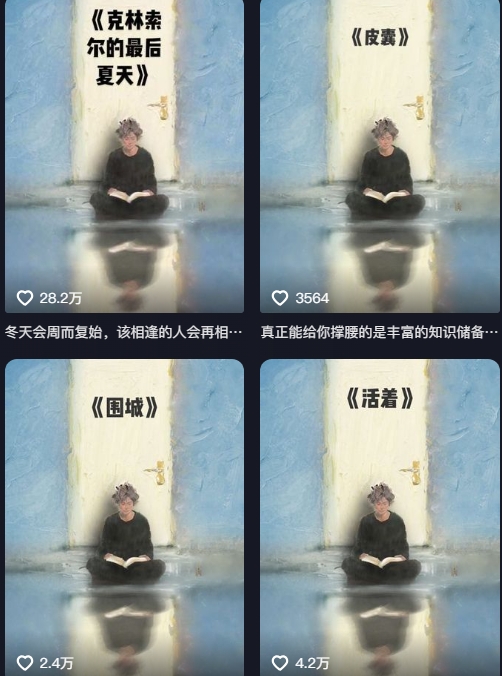 AI制作爆款书单，抖音42粉丝博主书单号制作拆解，单条视频28W赞-赚钱驿站
