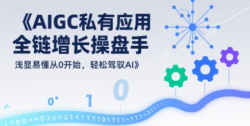 AIGC私有化应用全链增长操盘手，浅显易懂从0开始，轻松驾驭AI-赚钱驿站