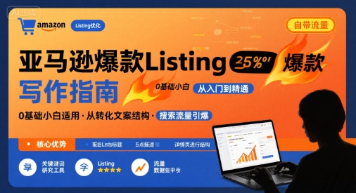 亚马逊爆款Listing写作方法，亚马逊0基础小白也能写爆款自带流量的Listing-赚钱驿站