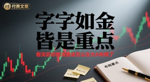 付费文章：字字如金 皆是重点， 看完后 你就清楚该怎么在大A布局了-赚钱驿站