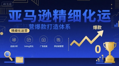 亚马逊精细化运营爆款打造体系，视频课+全套资料文档-赚钱驿站