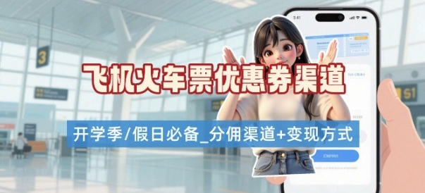 学生党必看！机票火车票优惠券申请渠道 + 项目打法，开学季节日速存-赚钱驿站