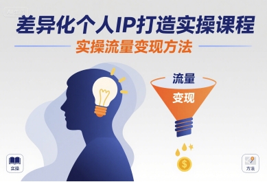差异化个人IP打造实操课程，实操流量变现方法-赚钱驿站