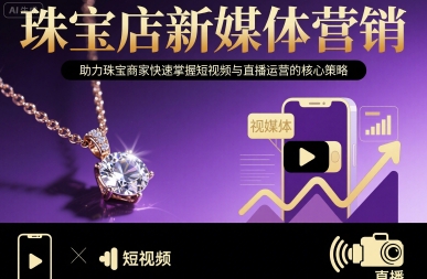 珠宝店新媒体营销，助力珠宝商家快速掌握短视频与直播运营的核心策略-赚钱驿站