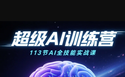 超级AI视频：绘画、带货、职场全场景113节通关课，解锁AI无限可能，开启精彩AI之旅-赚钱驿站